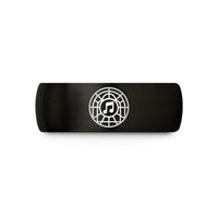 sentimental presents for her – black & gold tungsten glass notes wedding band