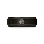 sentimental presents for her – black tungsten glass notes wedding band