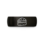 unique present for sister – black tungsten scone wedding band
