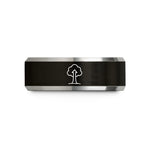 unique presents for sister – black & grey tungsten trail blaze wedding band