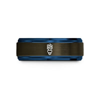 thoughtful ideas for sisters – gunmetal & blue tungsten energy saving lamp wedding band