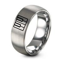 Gifts for Sister in Law – silver tungsten piano key wrap ring