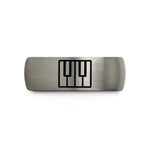 present for female friend – silver tungsten piano key wrap wedding band