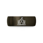 unique present ideas woman – gunmetal & black tungsten school building wedding band