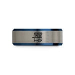 fun birthday presents girls – black & blue & grey tungsten coffee cart wedding band