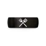 unique presents for children – black tungsten crossed fork spatula wedding band