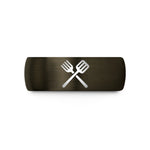 special presents for kids – gunmetal & black tungsten crossed fork spatula wedding band