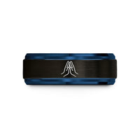 clever present ideas – black & blue tungsten high five wedding band
