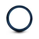 clever present ideas – high five engraving on black & blue tungsten wedding band