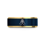 best tech presents – gold & blue tungsten high five wedding band