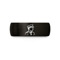 tungsten band for him – black tungsten pilot silhouette wedding band
