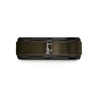tungsten rings for son – gunmetal & black tungsten hi lift jack wedding band