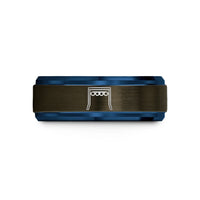 unique presents for boys – gunmetal & blue tungsten start lights gantry wedding band