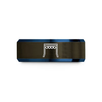 unique presents for boys – gunmetal & blue tungsten start lights gantry wedding band