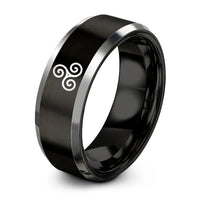swatch color sample for Triple Swirl Symbol ring style 11