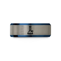 special presents for teens – blue & silver tungsten bunsen burner wedding band