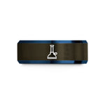 birthday presents for him – gunmetal & blue tungsten bunsen burner wedding band