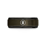 tungsten bands for guys – gunmetal & black tungsten double barline circle wedding band