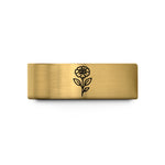 romantic presents for her – gold tungsten marigold wedding band