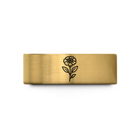 romantic presents for her – gold tungsten marigold wedding band