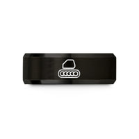 tungsten bands for her – black tungsten excavator track links wedding band