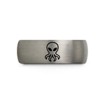thoughtful presents for her – blue & grey tungsten tentacled alien wedding band