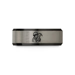 unique presents for her – black & gray tungsten ice climber wedding band