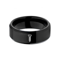 special presents for grandma – black tungsten lag bolt wedding band
