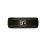 best presents for her – black tungsten tongue groove wedding band