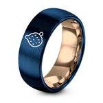 Gifts for Women Over 70 – rose gold & blue tungsten hush puppies ring