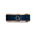 presents for senior her – rose gold & blue tungsten hush puppies wedding band