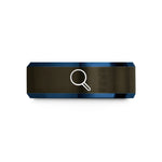 unique presents for elders – gunmetal & blue tungsten magnifying glass wedding band