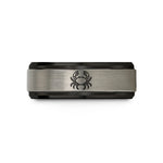 personalized jewelry for her – black & blue & gray tungsten blue crab wedding band