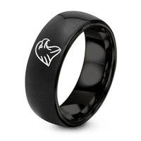 Gifts for Women Over 80 – black tungsten eagle ring
