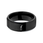 special presents for seniors – black tungsten scribing awl wedding band