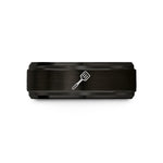 best presents for grandma – black tungsten slotted wedding band