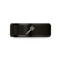 special presents for seniors – black tungsten slotted wedding band