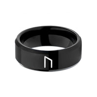 best presents for elderly – black tungsten uruz wedding band