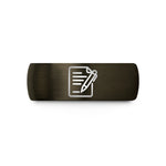 silver rings for her – gunmetal & black tungsten contract pen wedding band