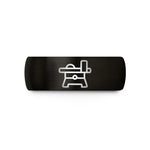 luxury present ideas women – black tungsten jointer wedding band
