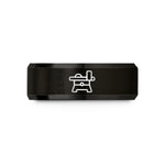 personalized presents for her – black tungsten jointer wedding band