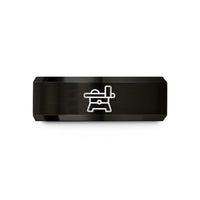 personalized presents for her – black tungsten jointer wedding band