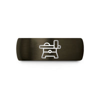 unique presents for ladies – gunmetal & black tungsten jointer wedding band