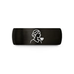 rose gold present band – black & rose gold tungsten sister heart wedding band