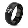 Blueprint – Tungsten Wedding Band, 8 mm, Black Comfort-Fit Unisex