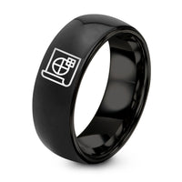 Gifts Sets for Mom – black tungsten blueprint ring