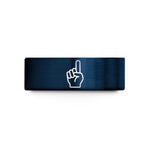 unique presents for mothers – gold & blue tungsten foam finger wedding band