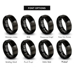 font options for inside engraving on black gimbal stabilizer rings
