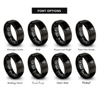 font options for inside engraving on black gimbal stabilizer rings