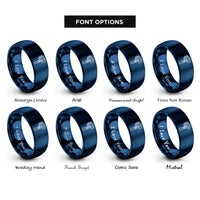 font options for inside engraving on blue gimbal stabilizer rings